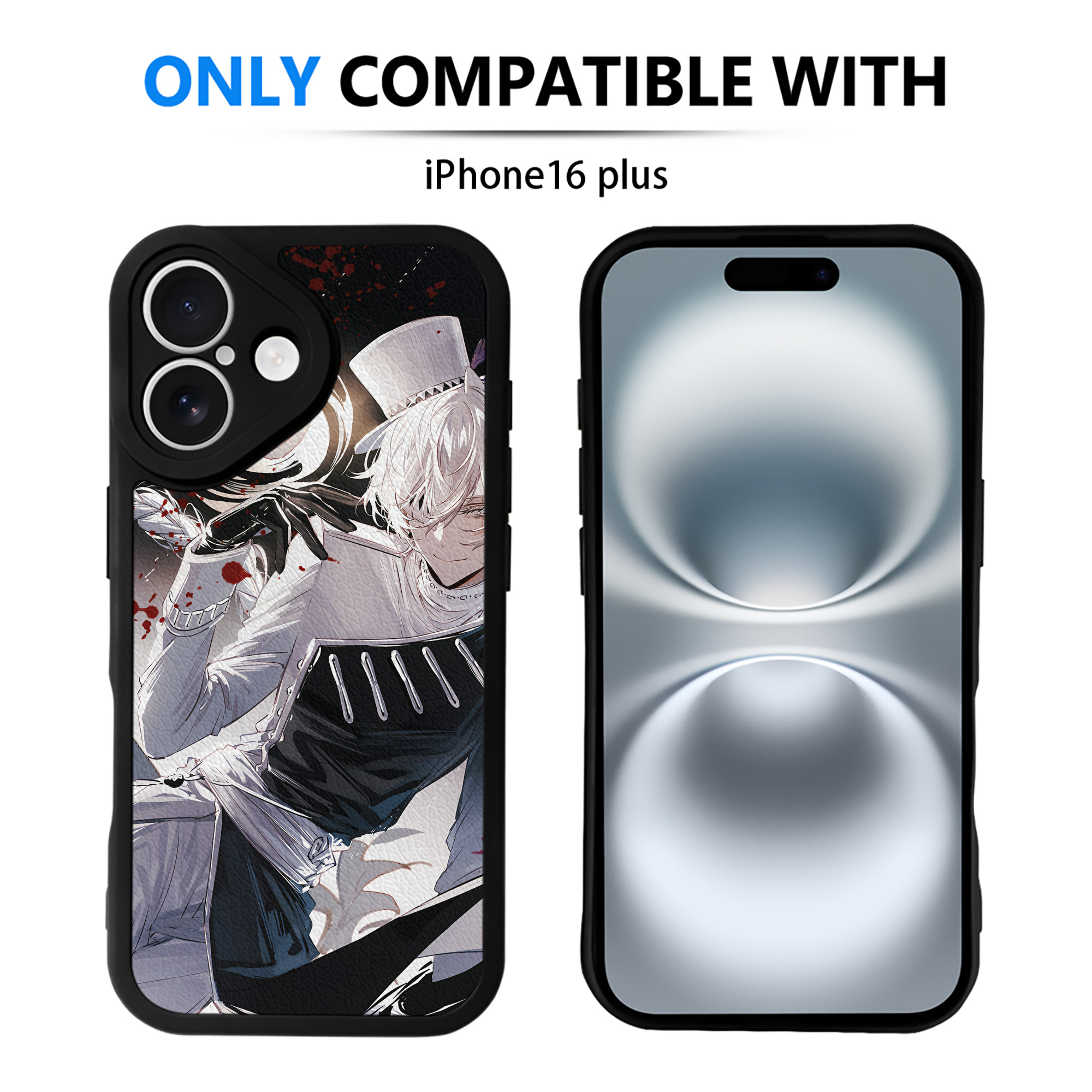 （画像用） 文豪ストレイドッグス Bungo Stray Dogs 【iPhone 16シリーズ対応】シリコンスマホケース（レザー調） 材質：シリコン